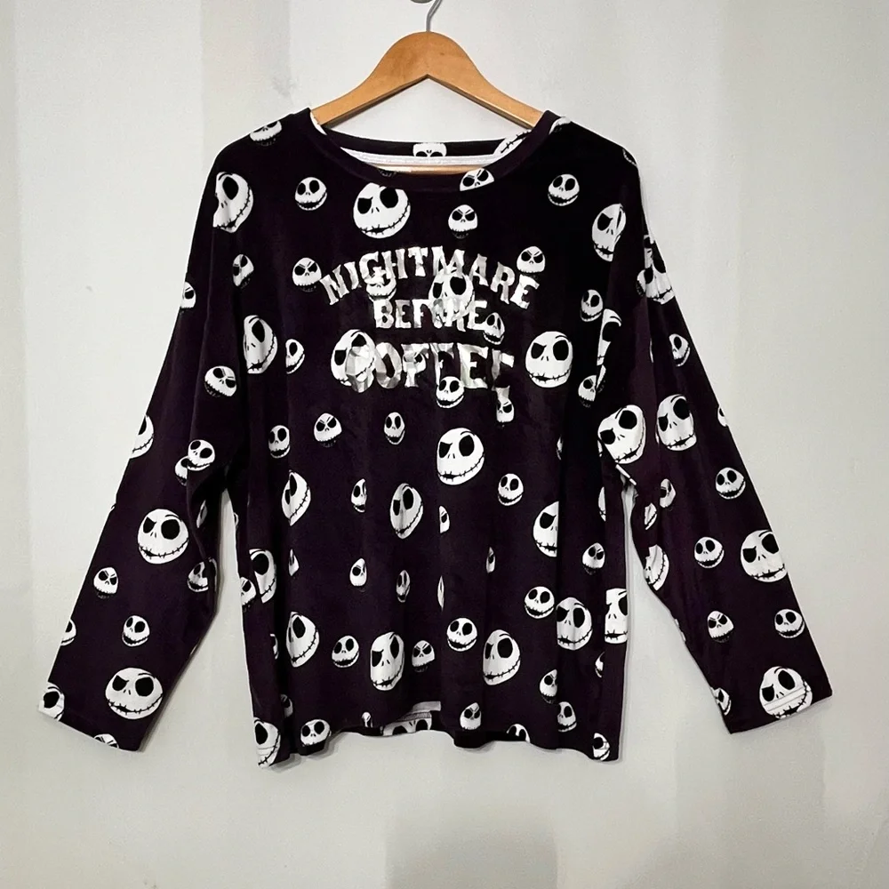 Disney Nightmare Before Xmas Pajama Set 2 Pc Velour Jack Women’s XL 16-18 Purple